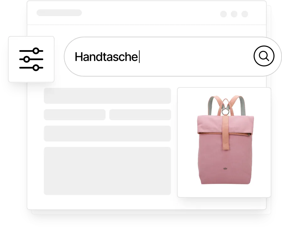 Grafik: Kundenzentrierte Filter- und Suchfunktionen